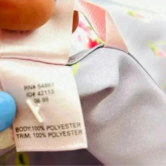 Vintage 90s Victoria's Secret Slip Nightgown Lavender Floral Lace Lingerie SizeS - Picture 13 of 16